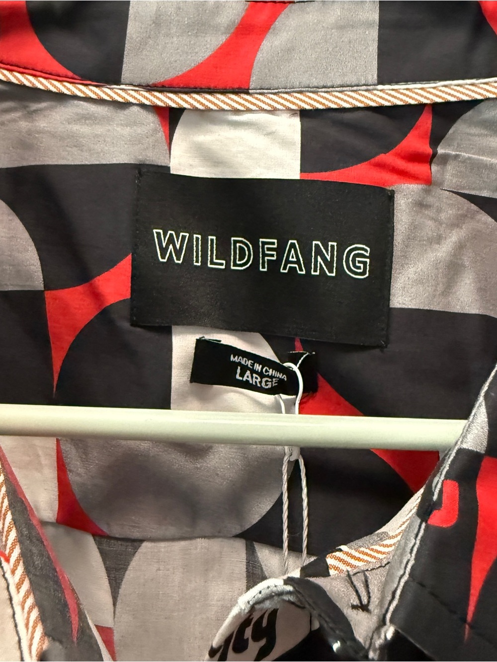 Wildfang Red, Black & Gray Graphic Button-Up
